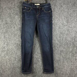 Slink Jeans Womens 4  Curvy Cotton Stretch Pockets Tapered Leg  Dark Wash